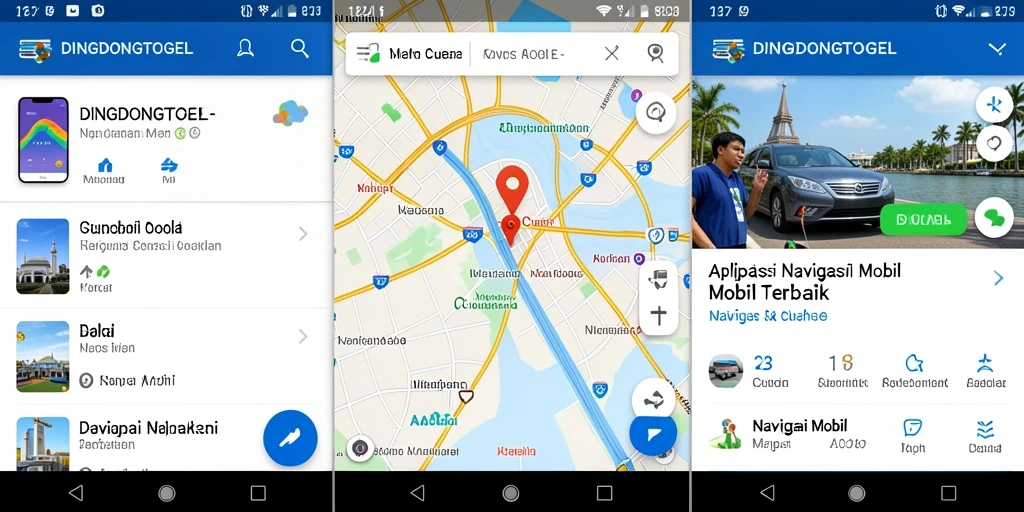 Antarmuka aplikasi DINGDONGTOGEL yang menunjukkan navigasi mobil yang efektif.