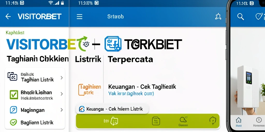 Tampilan antarmuka aplikasi Cek Tagihan Listrik VISITORBET yang menarik.